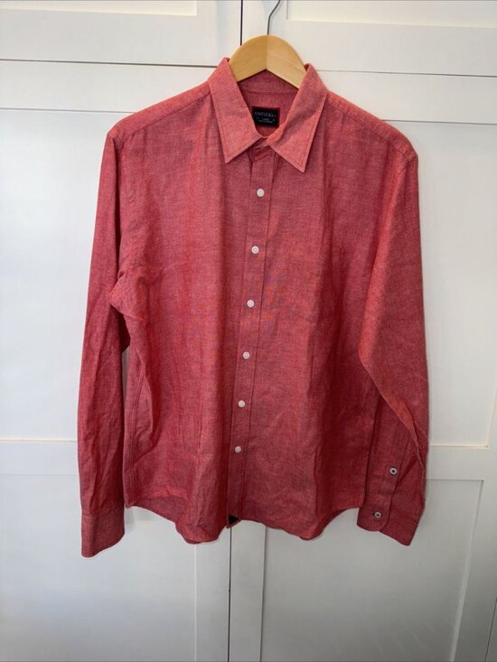 UNTUCKit Other - UNTUCKit Shirt Mens Large Red Button Up Long Sleeve